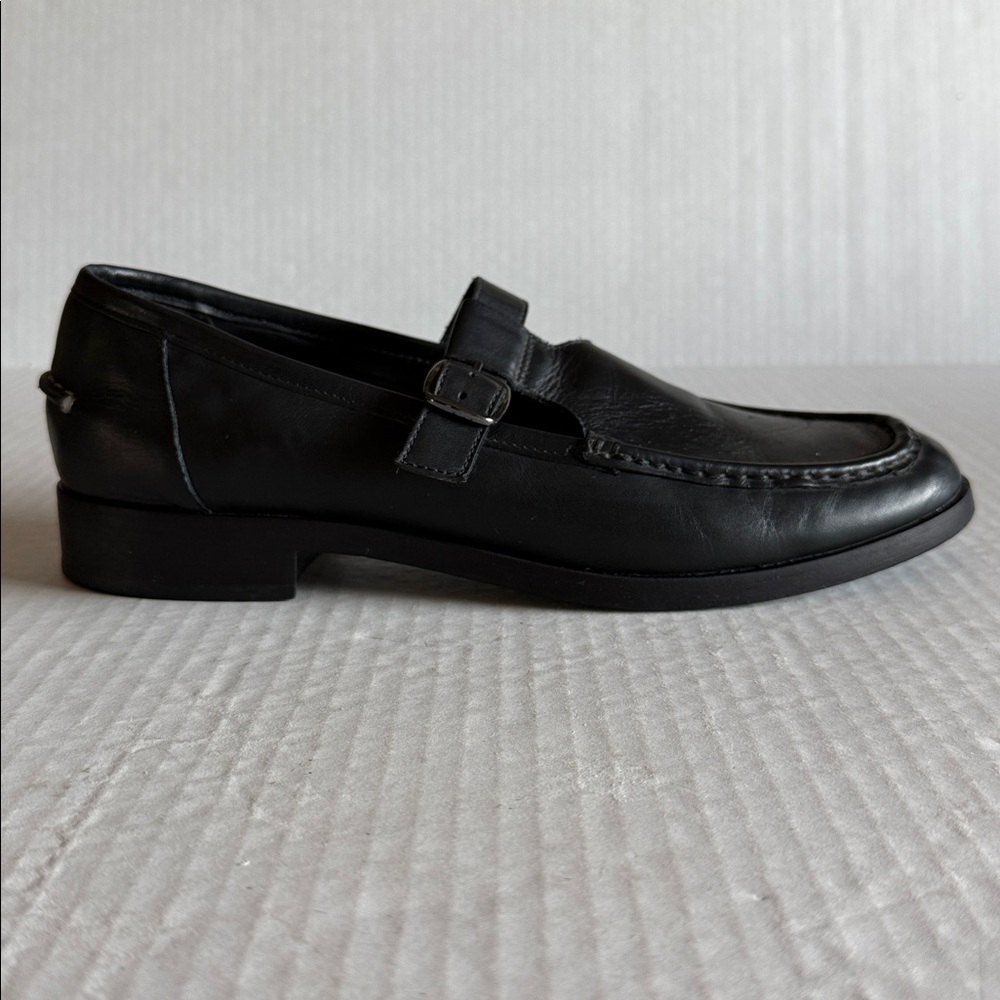 Everlane Black Leather Mary Jane Loafers - Picture 6 of 11